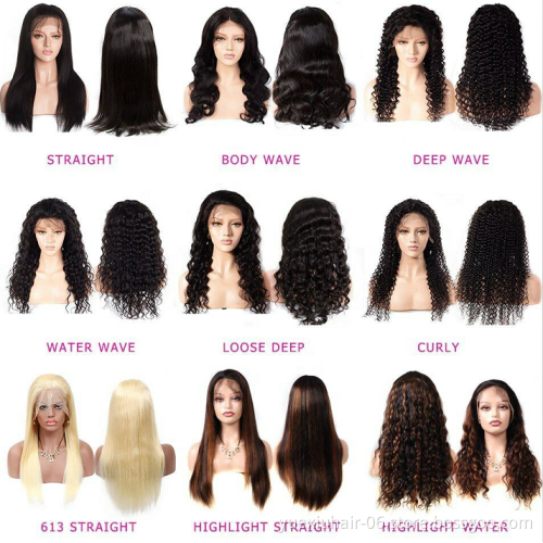 Brazilian Loose Deep Human Hair Wig For Black Women Glueless Cuticle Aligned Full HD transparent  medium brown Lace Front Wigs
